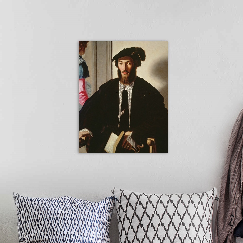 A bohemian room featuring Portrait of a Gentleman