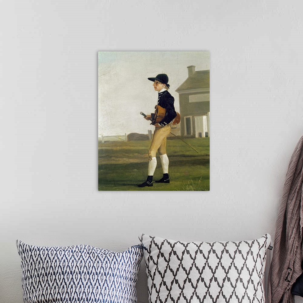 A bohemian room featuring Portrait of a Young Jockey