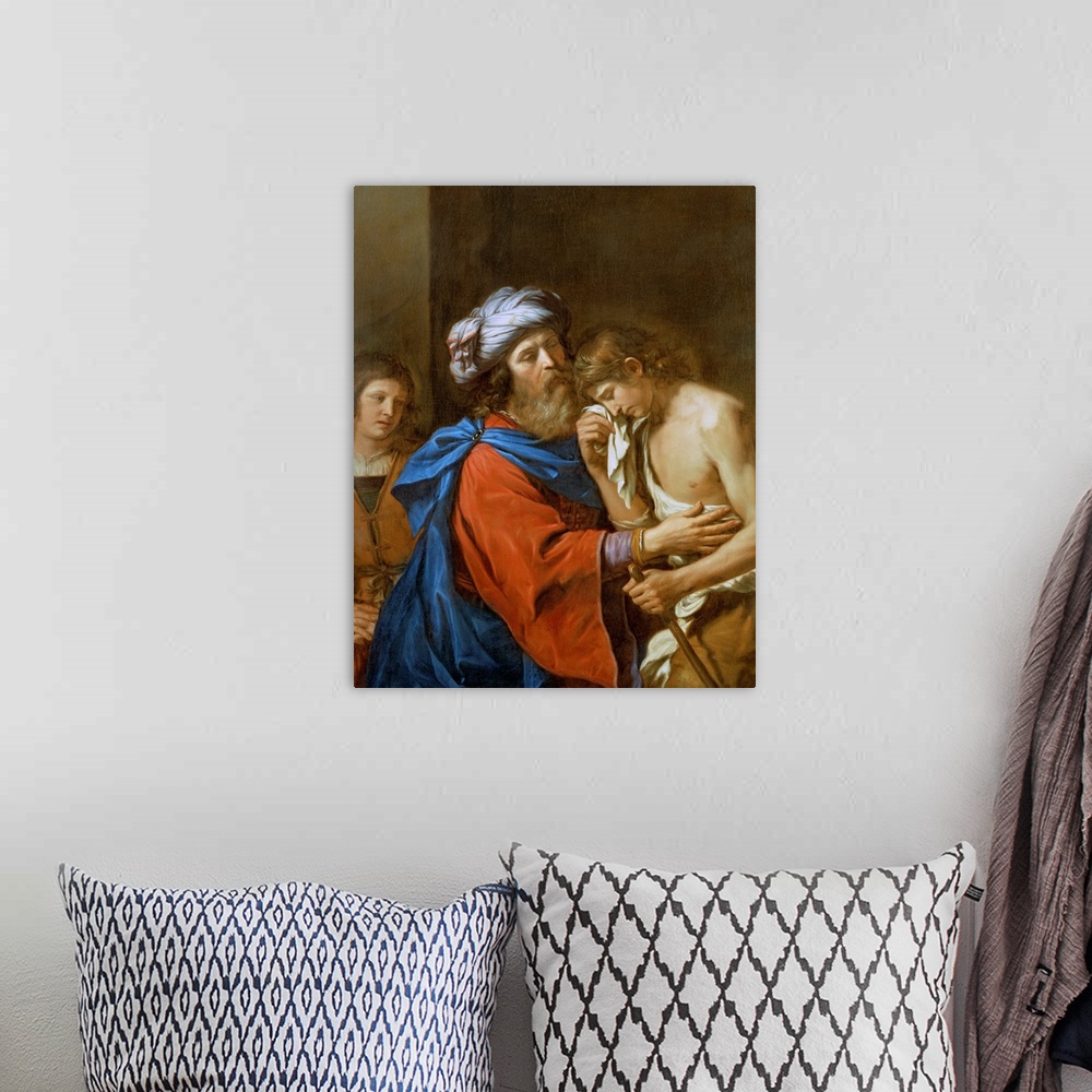 A bohemian room featuring The Return of the Prodigal Son