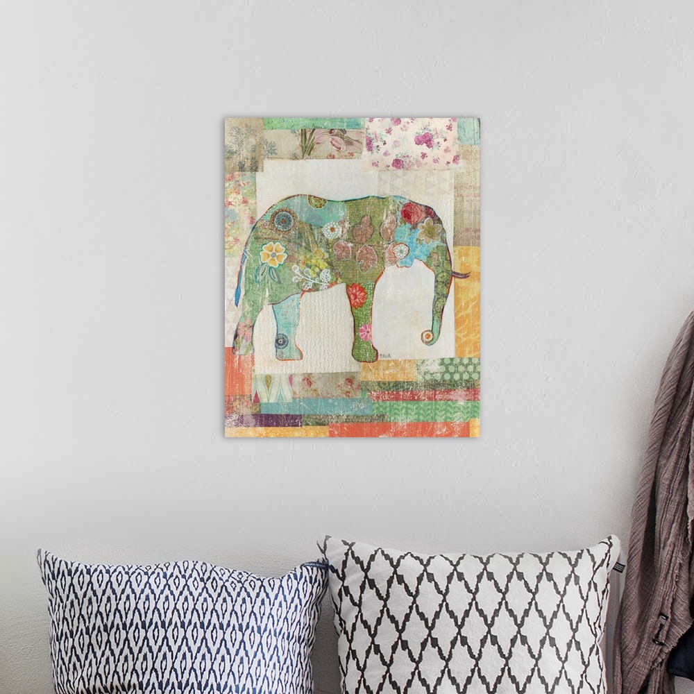 A bohemian room featuring Elephant Montage