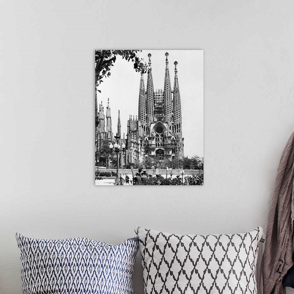 The Cathedral Of The Sagrada Familia In Barcelona, 1939 Wall Art ...