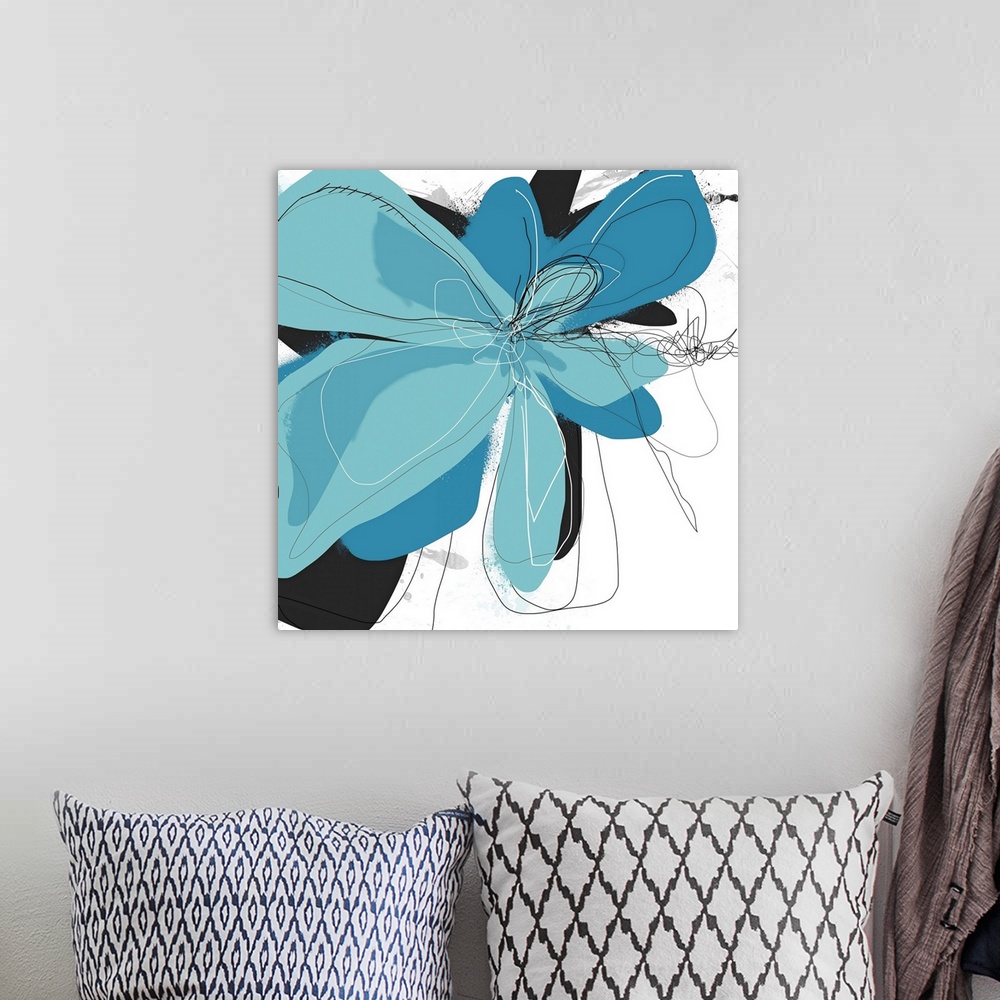 Blue Floral II Wall Art, Canvas Prints, Framed Prints, Wall Peels ...