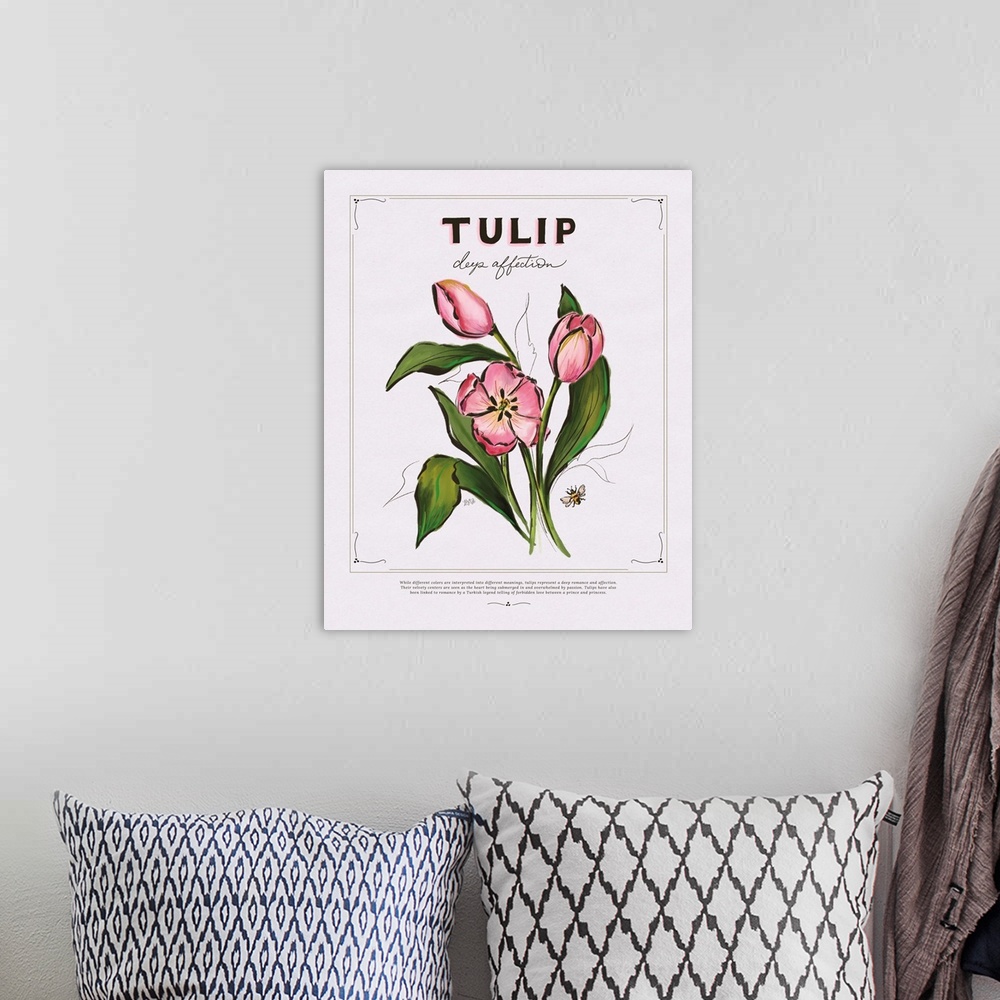 A bohemian room featuring Language Of Flowers - Tulip