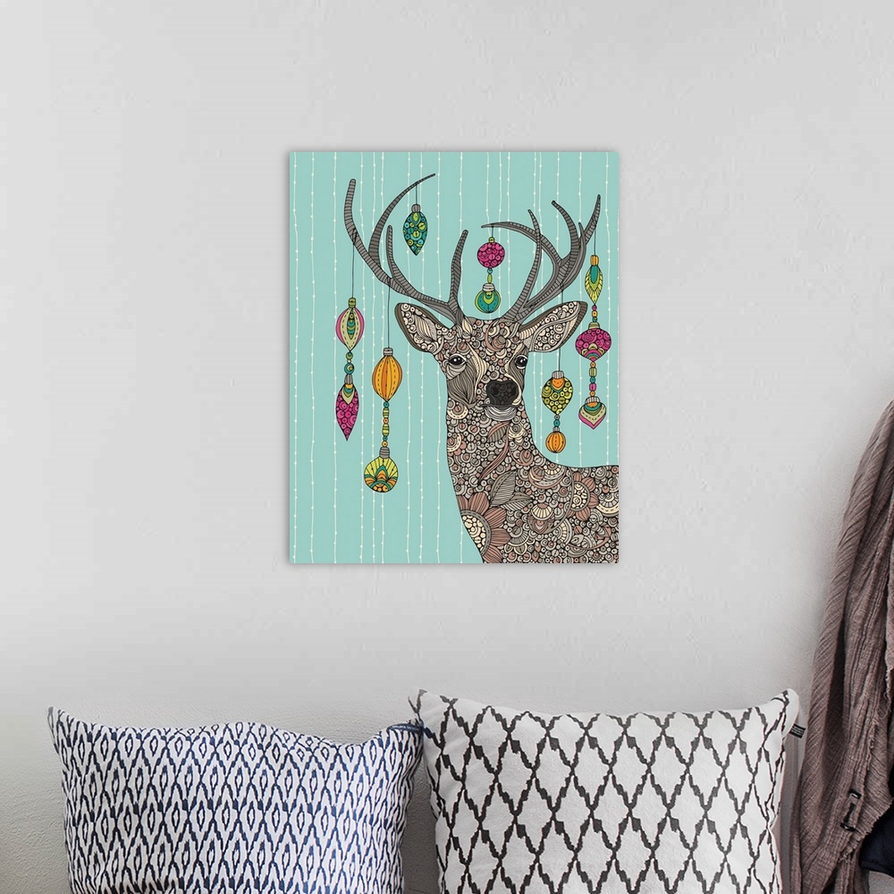 A bohemian room featuring Deer Ornaments