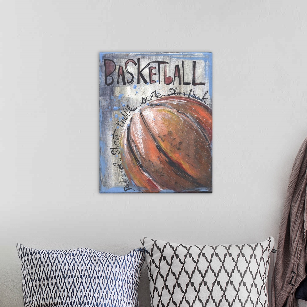 A bohemian room featuring Basketball