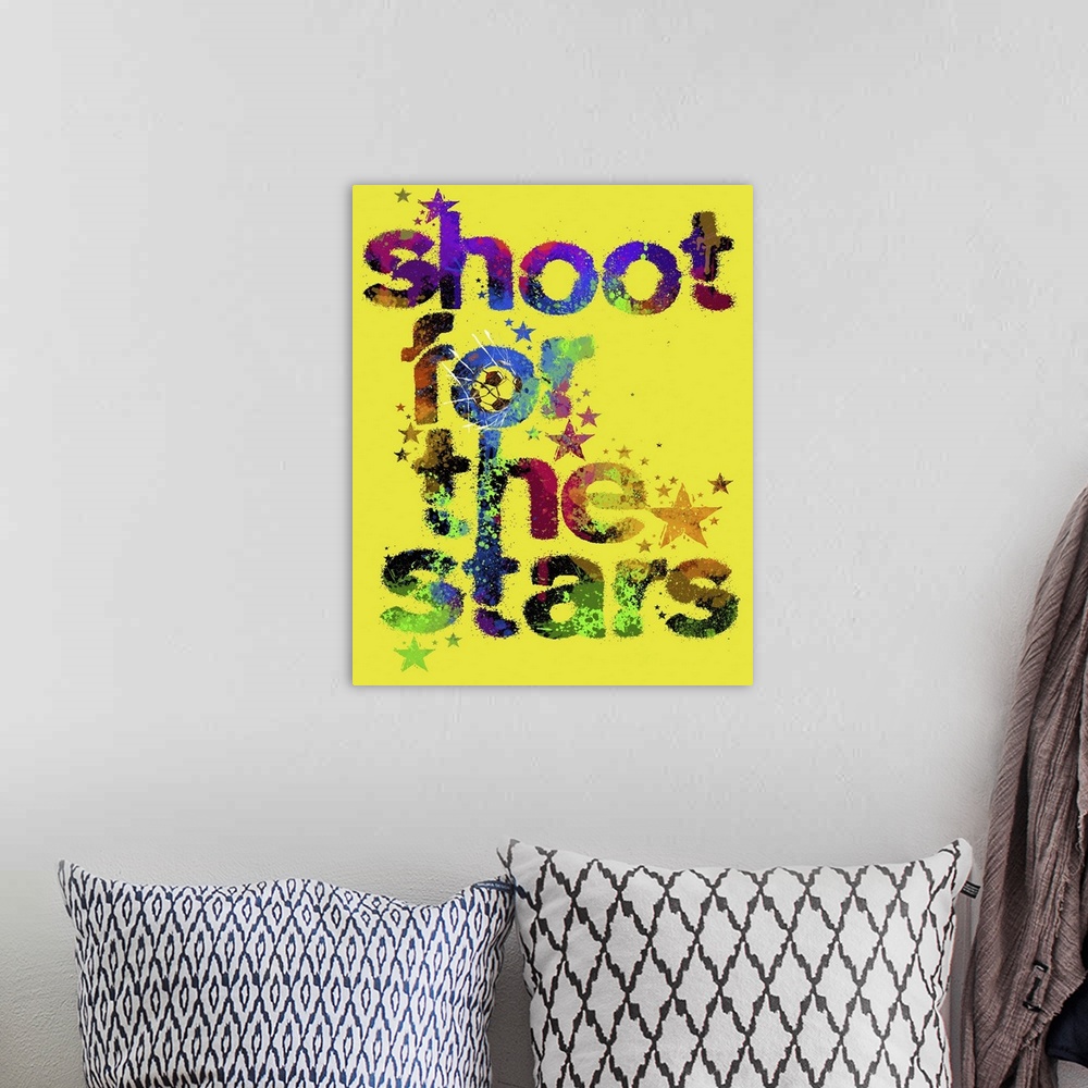 A bohemian room featuring Shoot for the stars