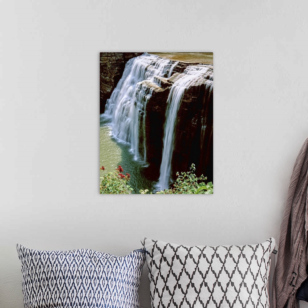 A bohemian room featuring Water falling from rocks, Lower Falls, Letchworth State Park, New York State, USA