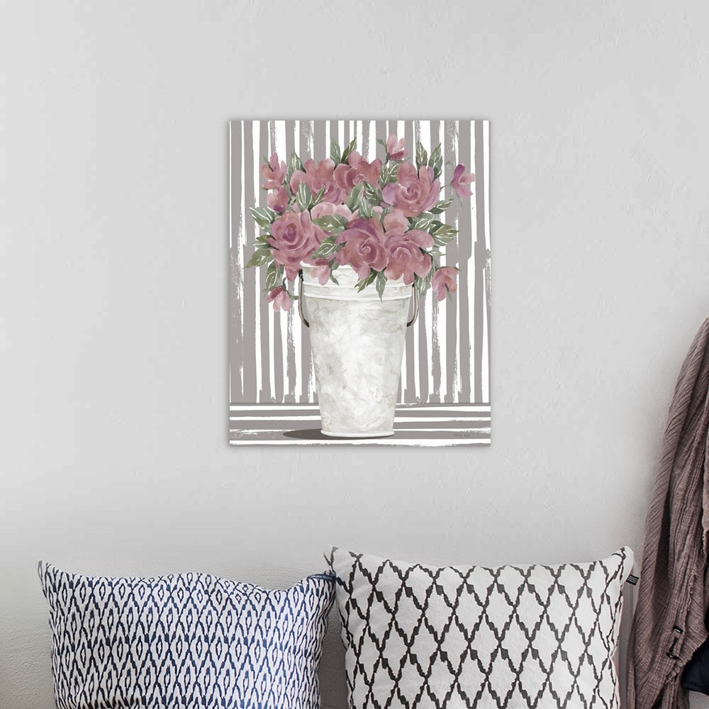 A bohemian room featuring Pink Posies II