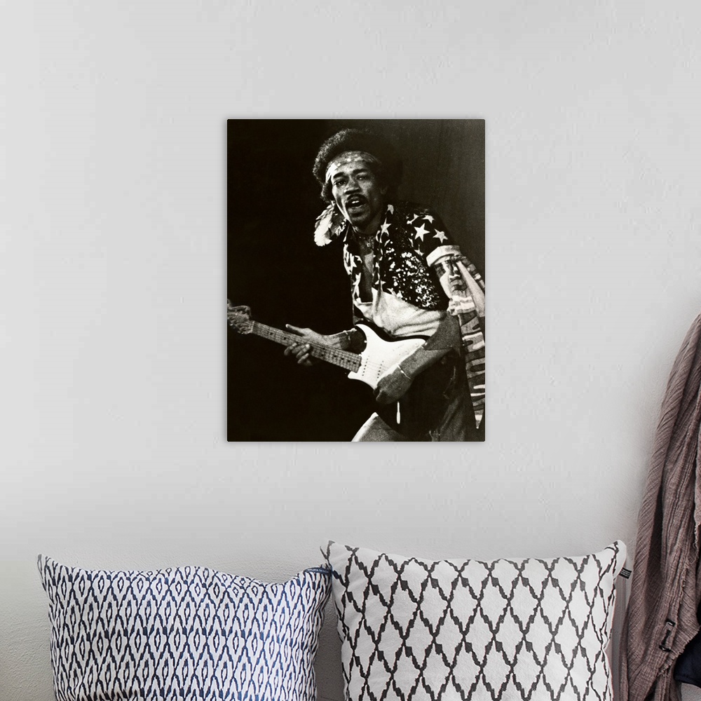A bohemian room featuring Jimi Hendrix B