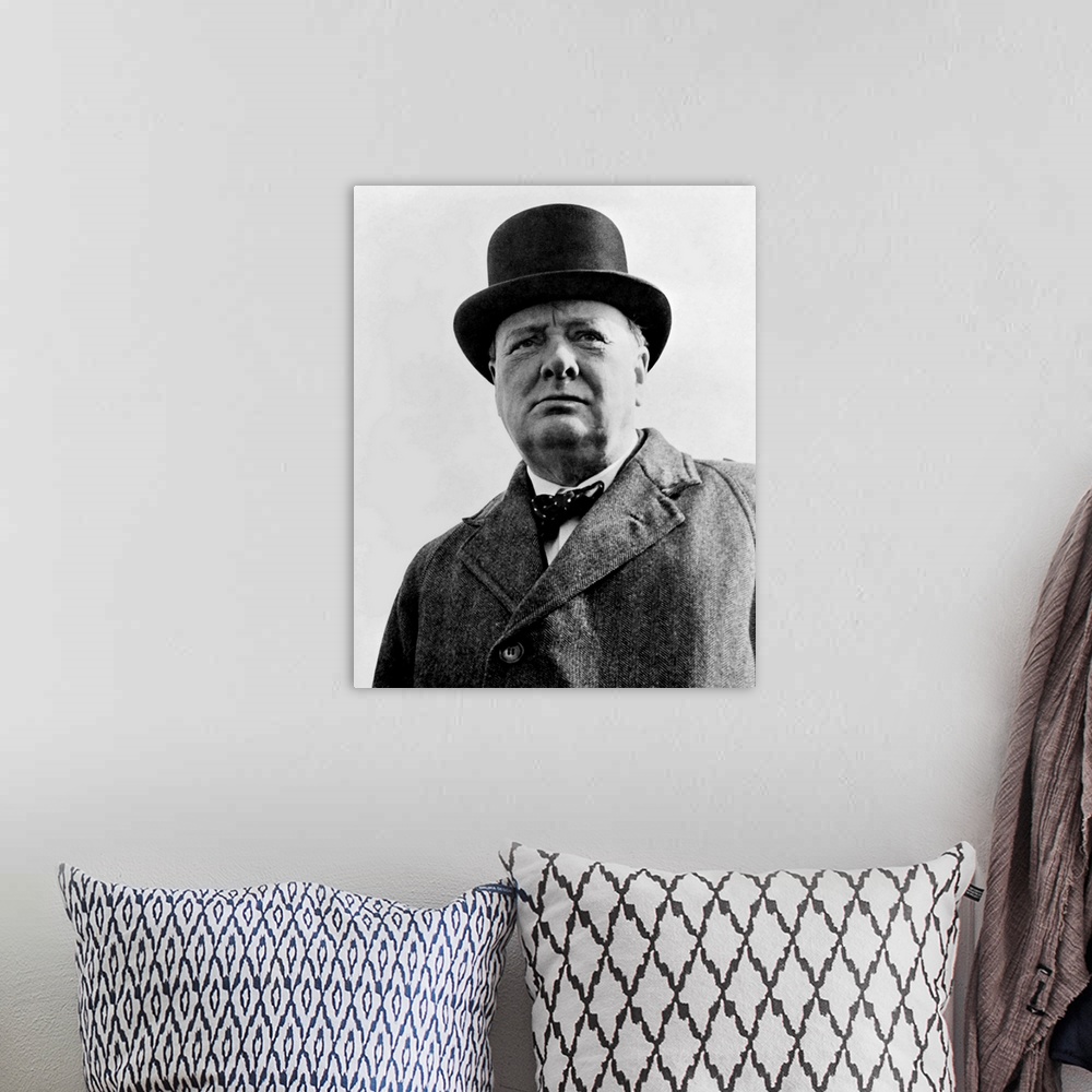Digitally restored vector portrait of Sir Winston Churchill Wall Art ...