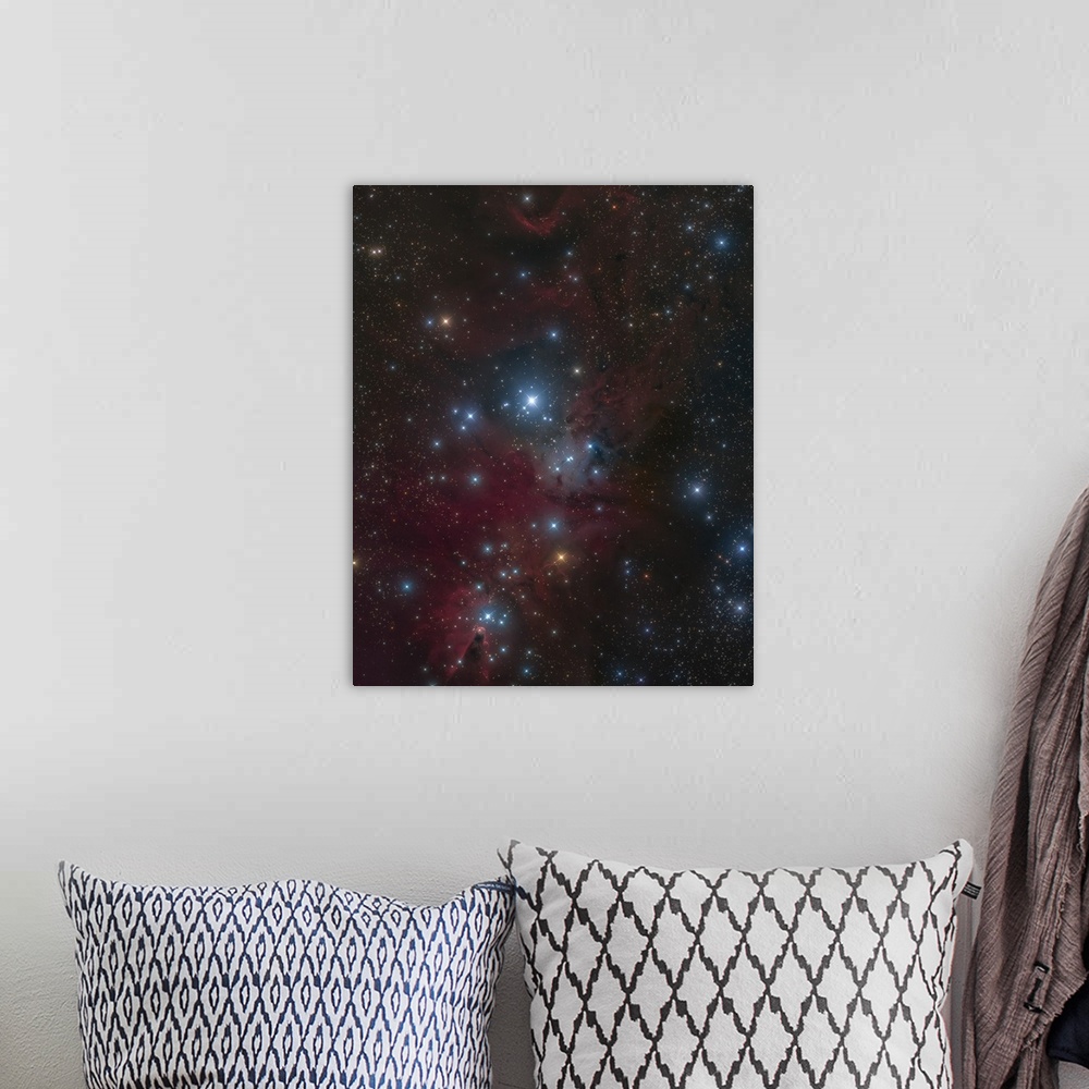 A bohemian room featuring The Christmas Tree Cluster and Cone Nebula