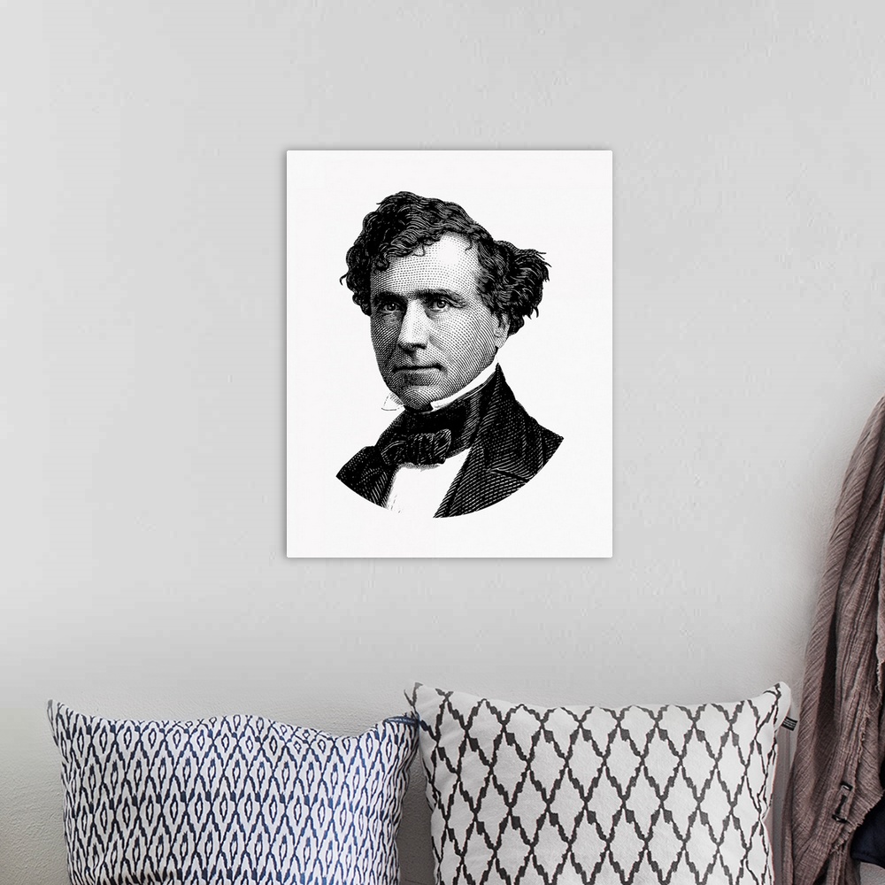 A bohemian room featuring United States political history design of President Franklin Pierce.