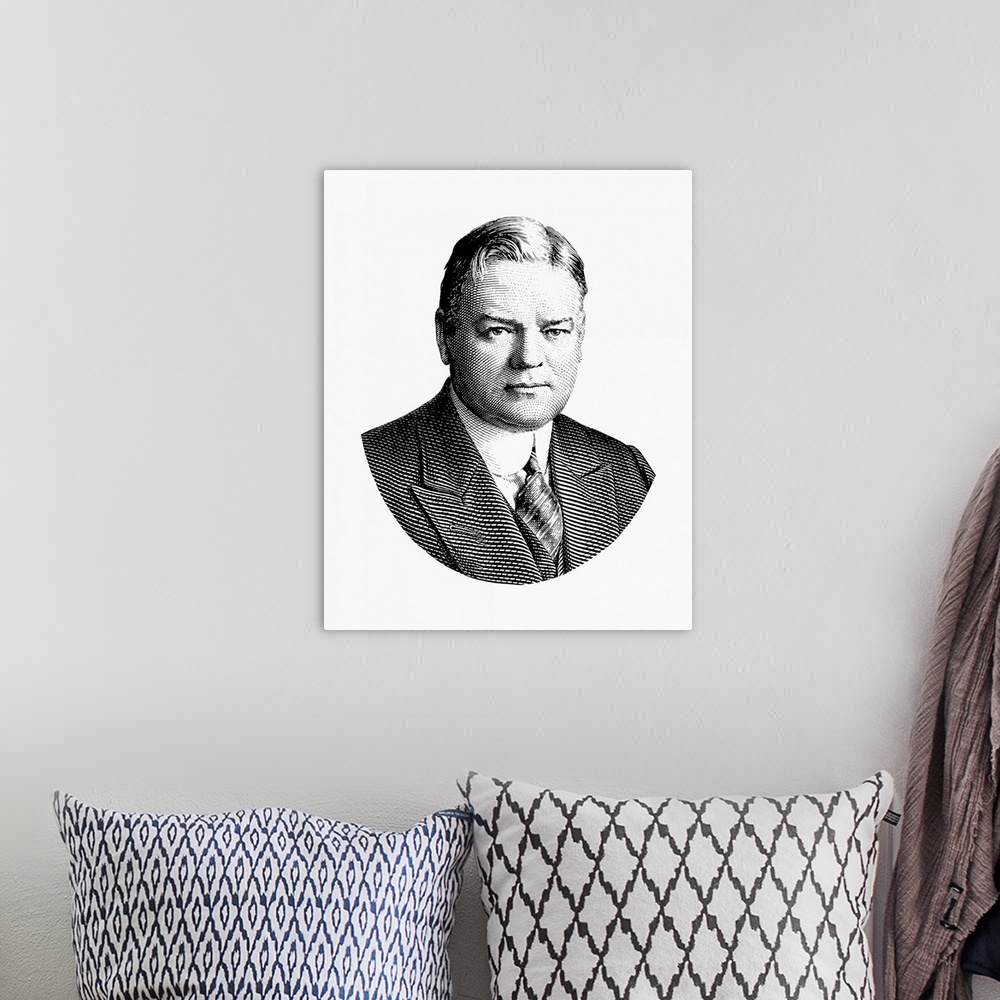 A bohemian room featuring United States political history design of President Herbert Hoover.