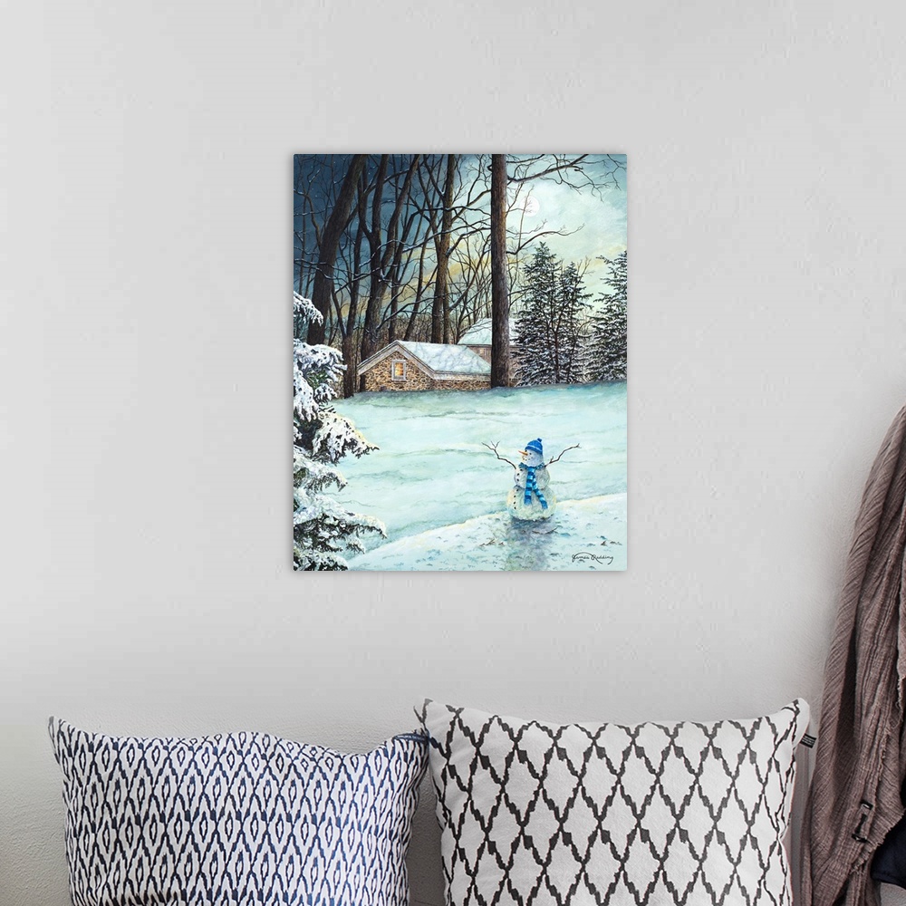 A bohemian room featuring Snowman in Moonlight