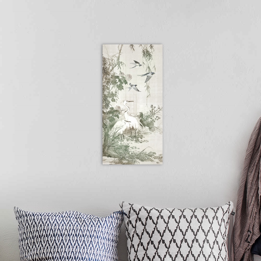 A bohemian room featuring Chinoiserie Panel II