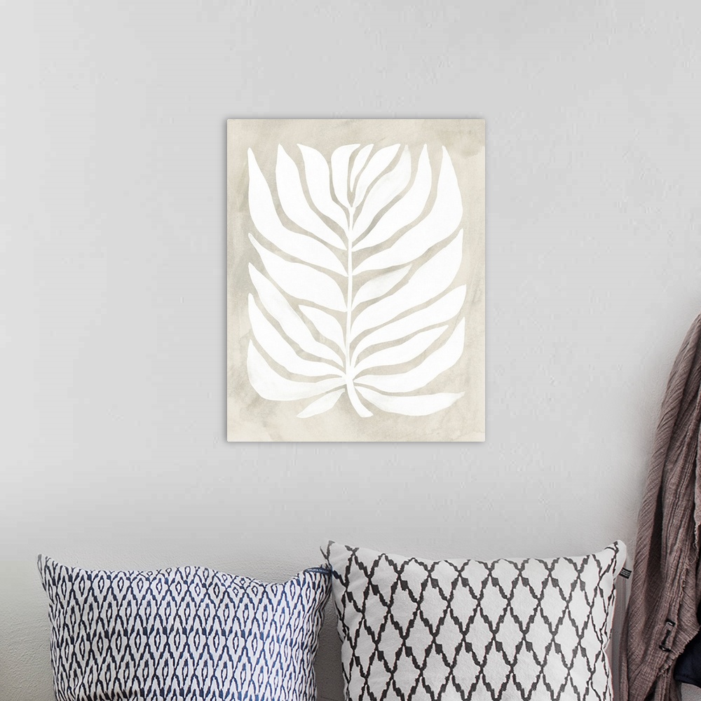 A bohemian room featuring Palm Fossil Silhouette I