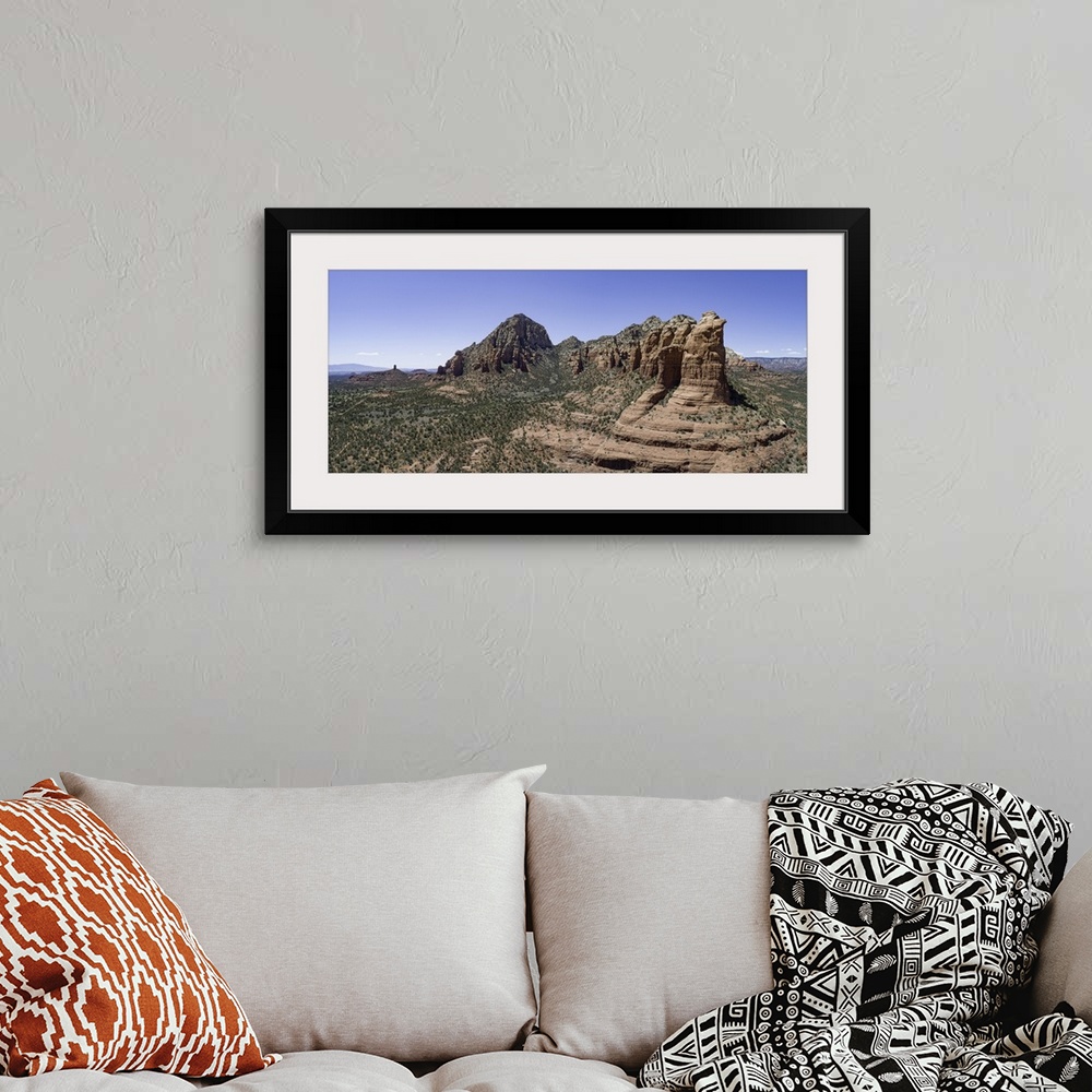 A bohemian room featuring Sedona, Arizona landscape panoramic