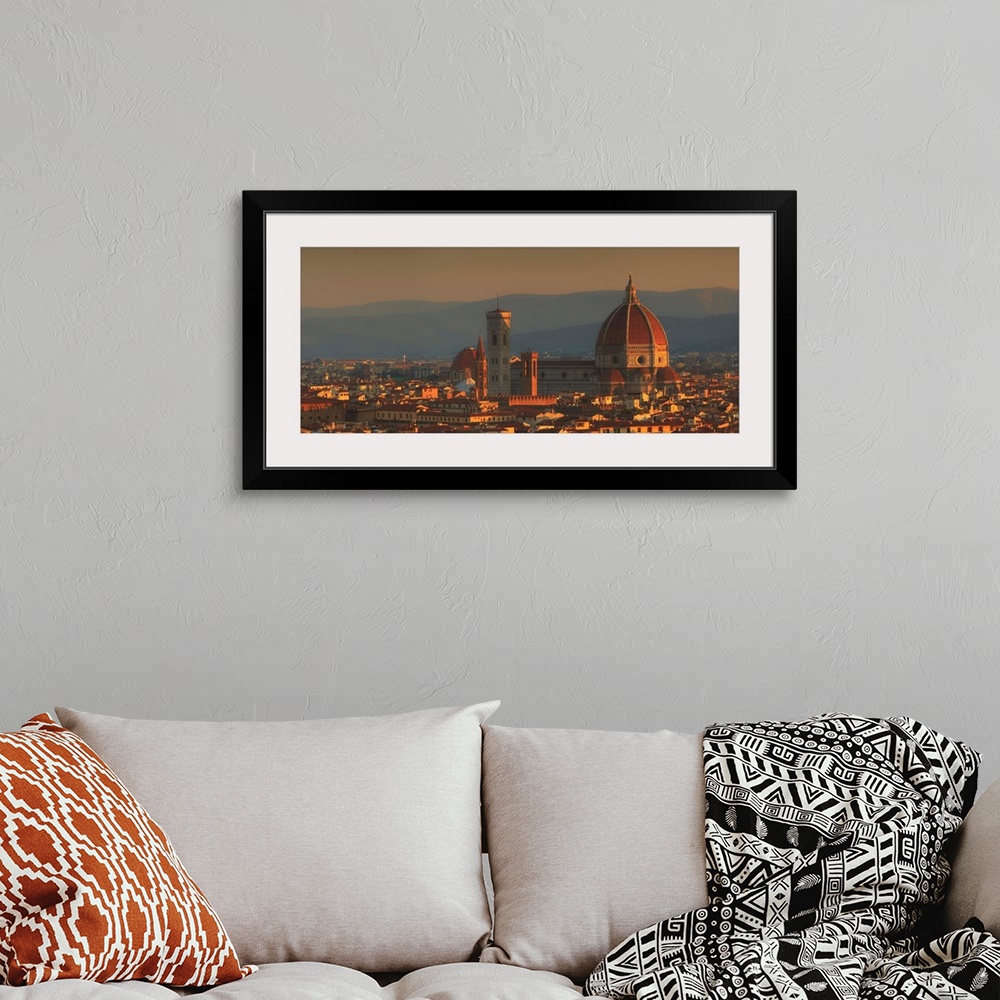 A bohemian room featuring Italy, Tuscany, Firenze district, Florence, Duomo Santa Maria del Fiore, Florence Cathedral and t...
