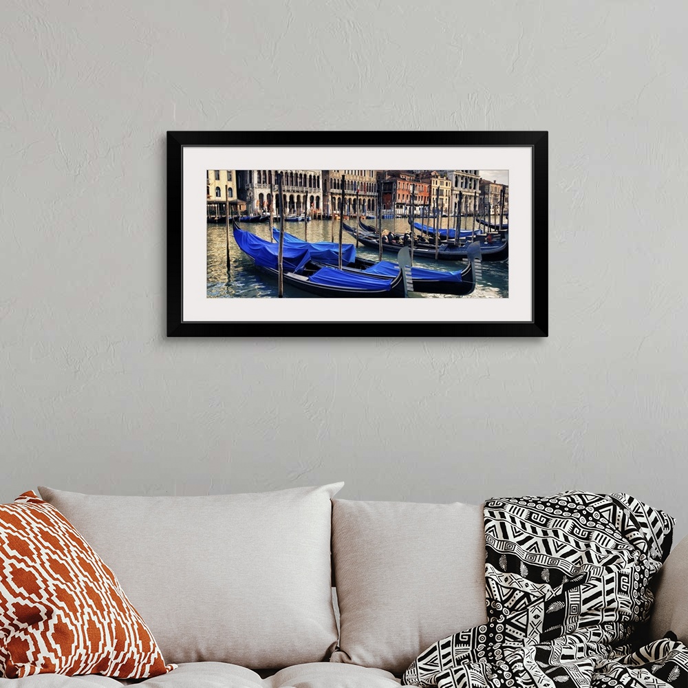 A bohemian room featuring The Grand Canal and gondolas in Venice, Italy