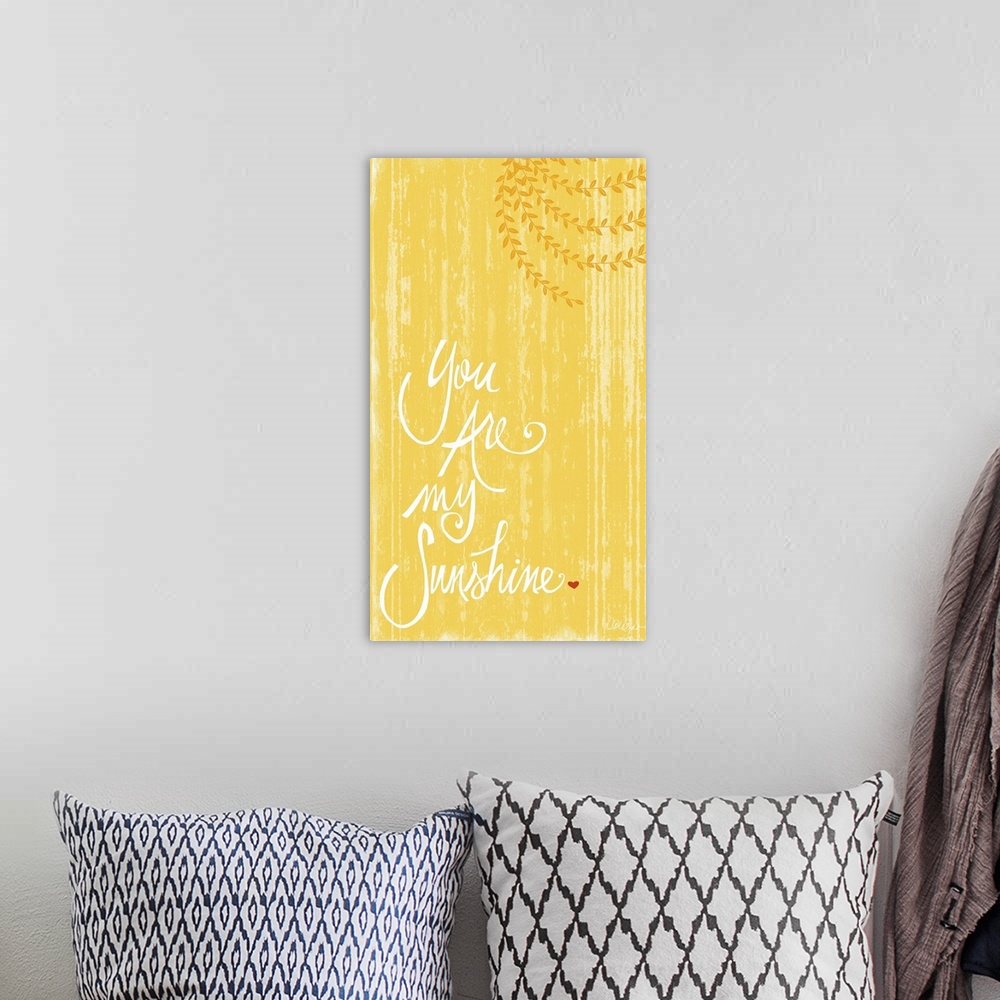A bohemian room featuring Inspirational sentiments take center stage with this font-driven design.