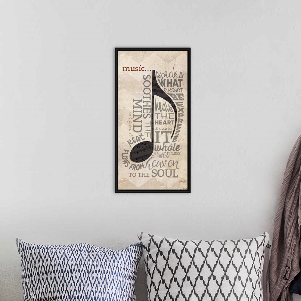 A bohemian room featuring Music