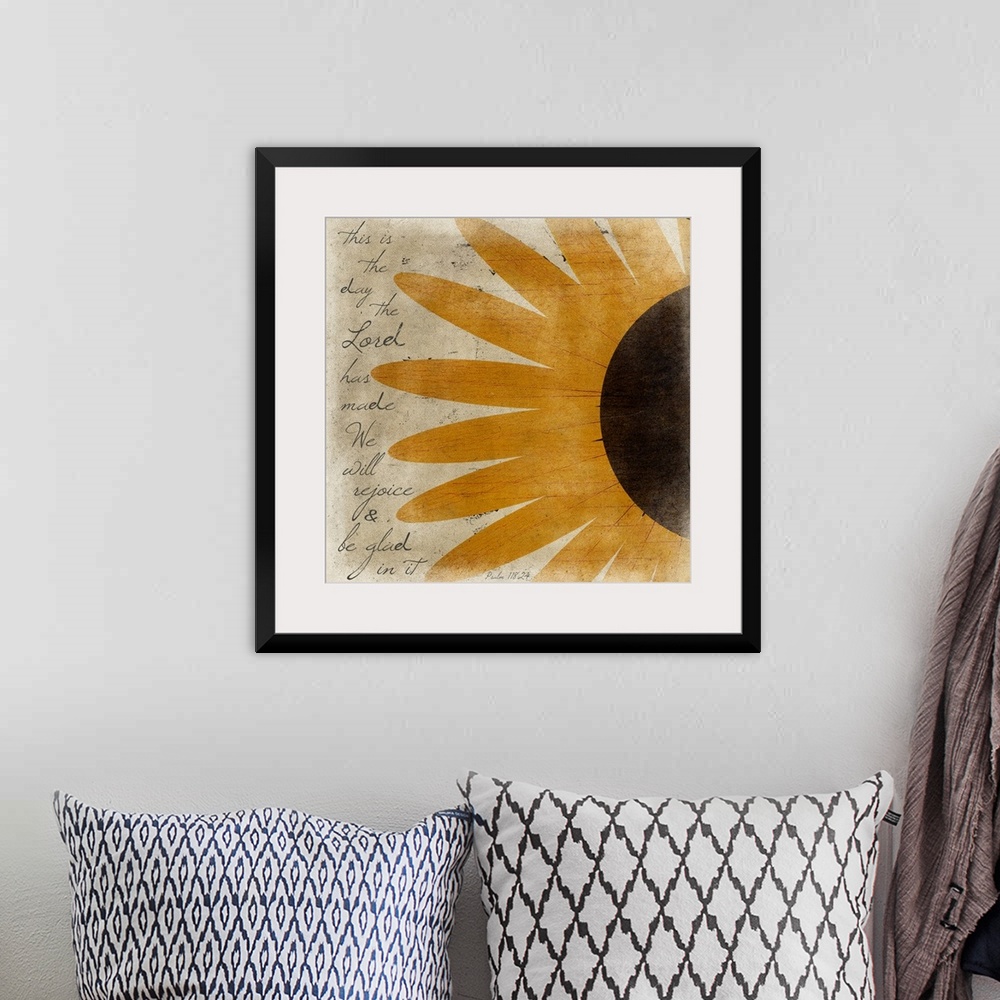 A bohemian room featuring This is the Day - Sunflower