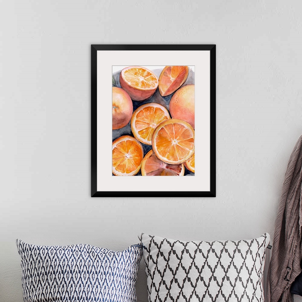 A bohemian room featuring Fruit Slices III
