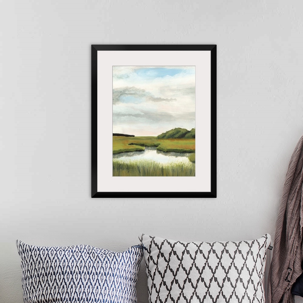 A bohemian room featuring Marsh Landscapes II