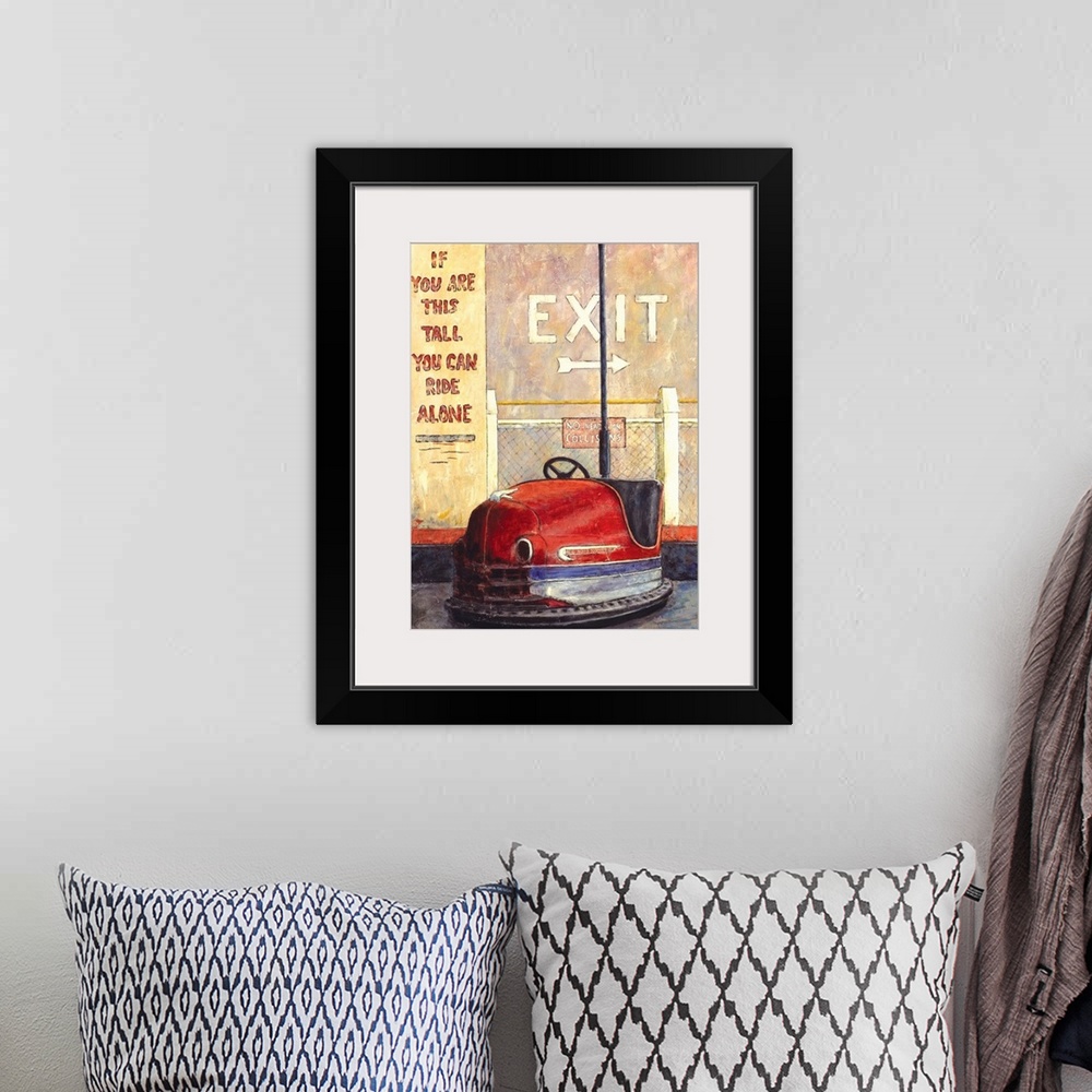A bohemian room featuring Bumper Car Fine Art Print