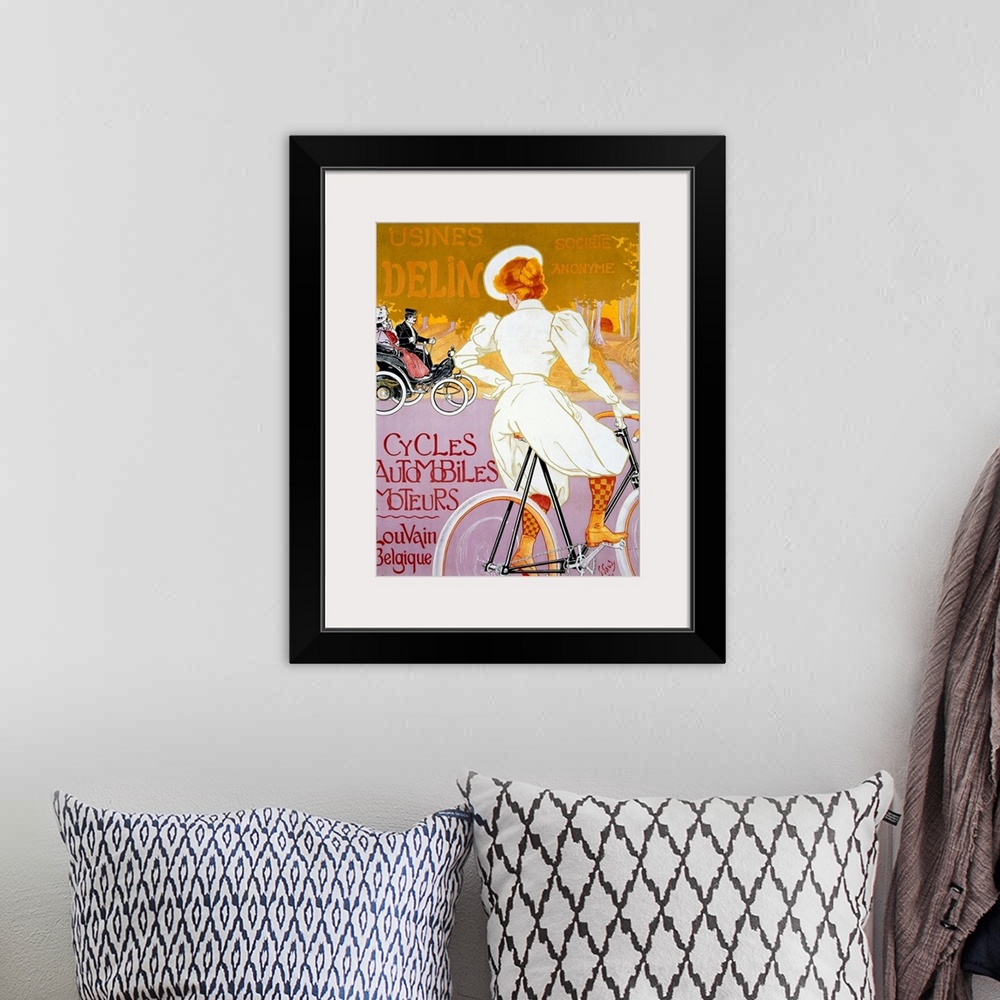 A bohemian room featuring Vintage French Poster, Delin Factories