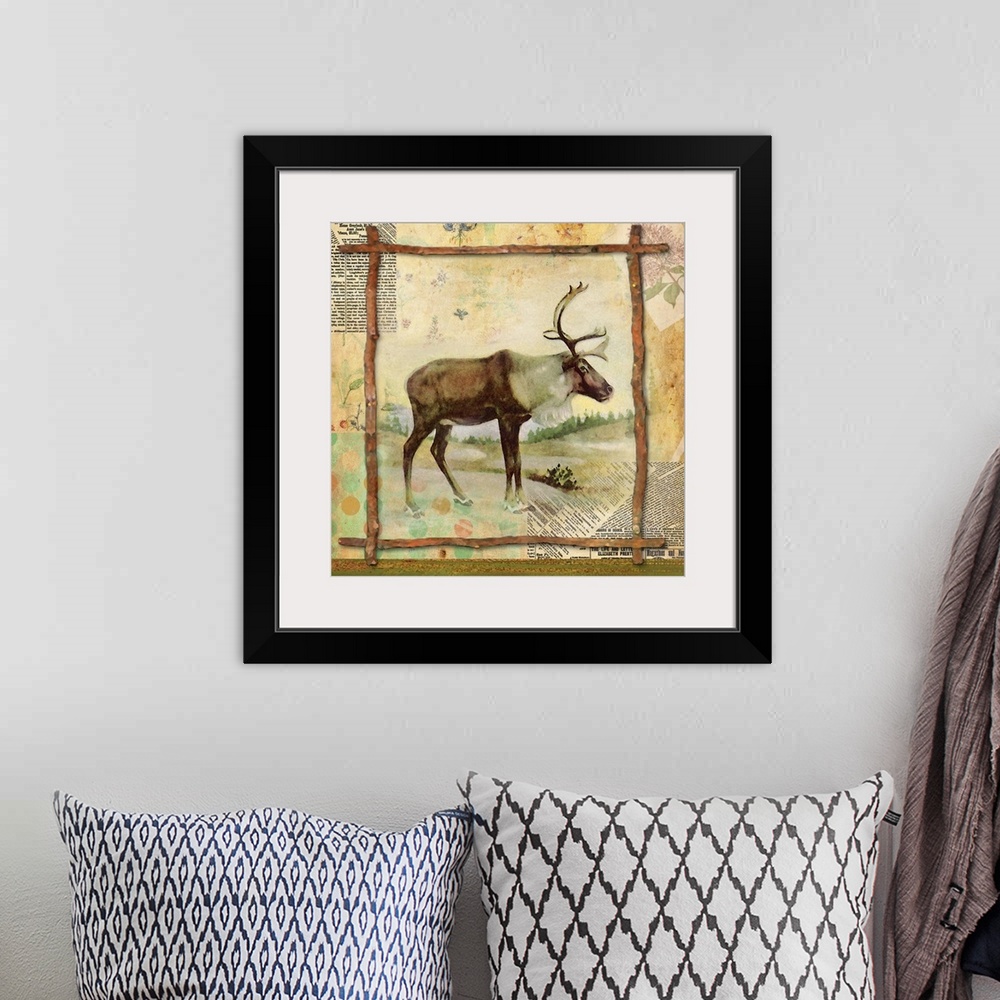 A bohemian room featuring Elk Nature