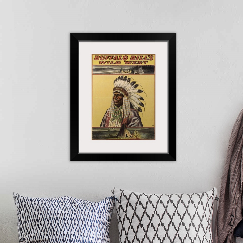 A bohemian room featuring Buffalo Bill's Wild West - Vintage Advertisement
