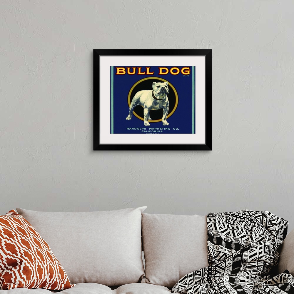 A bohemian room featuring Bull Dog Brand