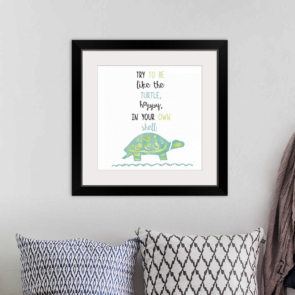 A bohemian room featuring Turtle