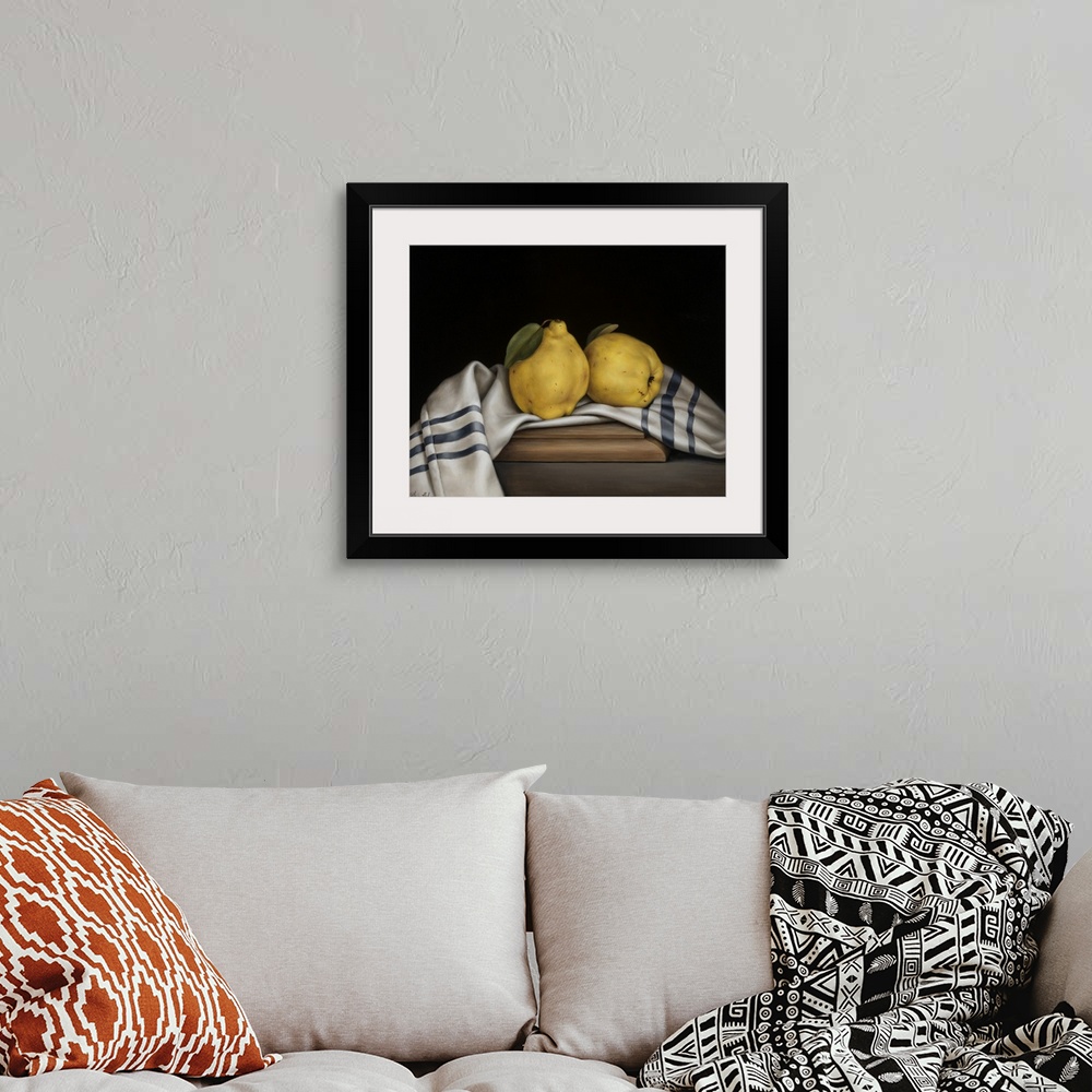 A bohemian room featuring Still Life With Quinces