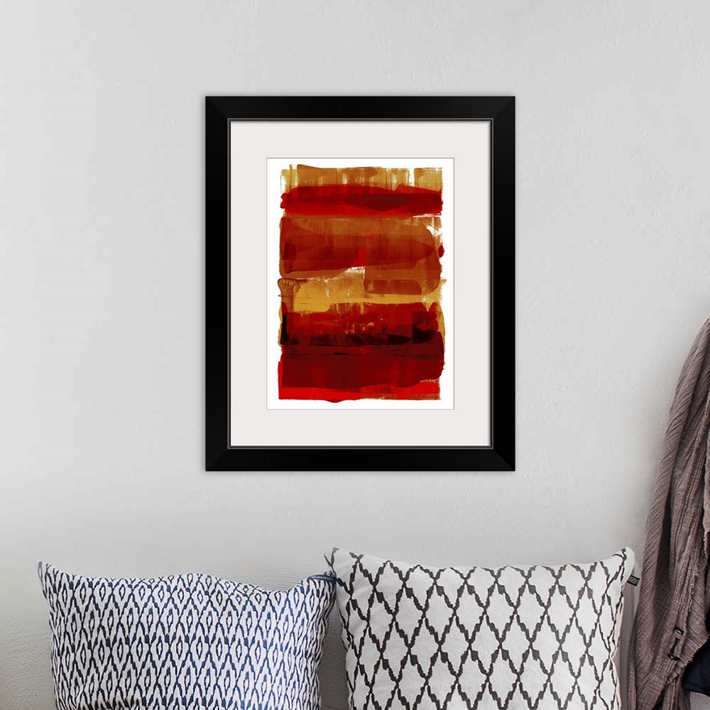 A bohemian room featuring Abstract Expressions Red
