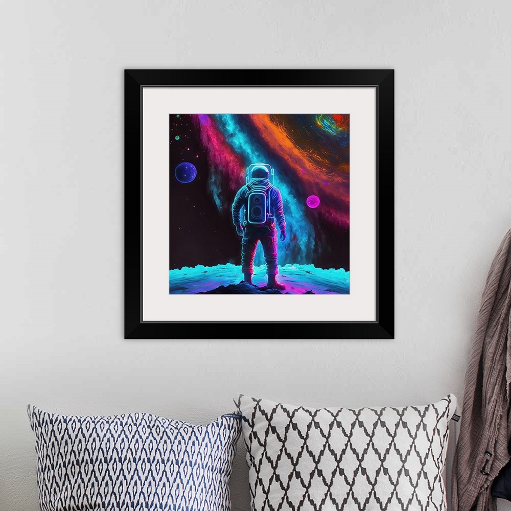 A bohemian room featuring Astronaut