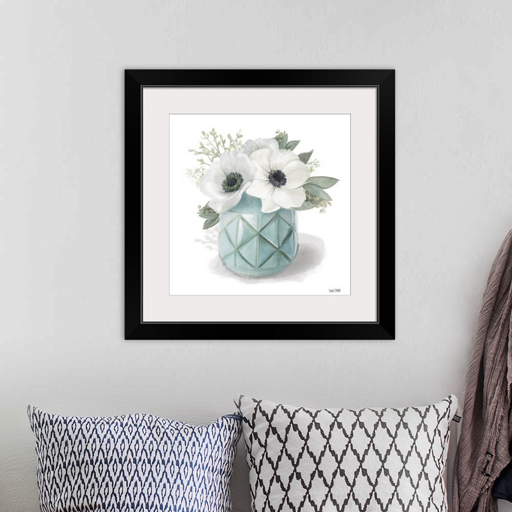A bohemian room featuring Winter Anemones - Blue