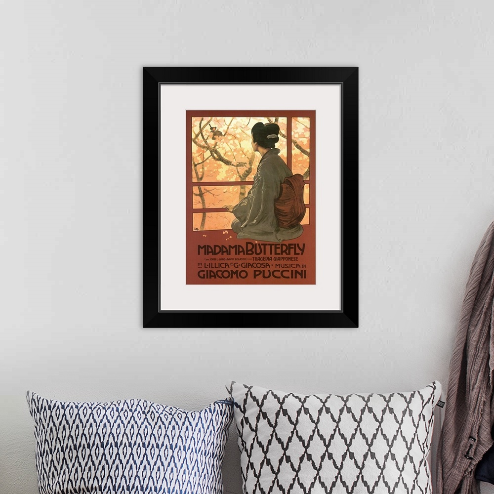 A bohemian room featuring Madame Butterfly Poster