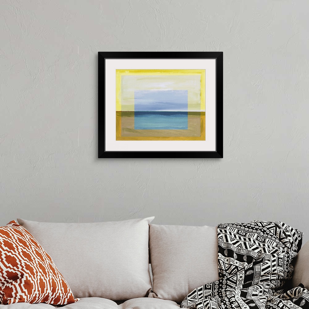 A bohemian room featuring Abstract To The Sea