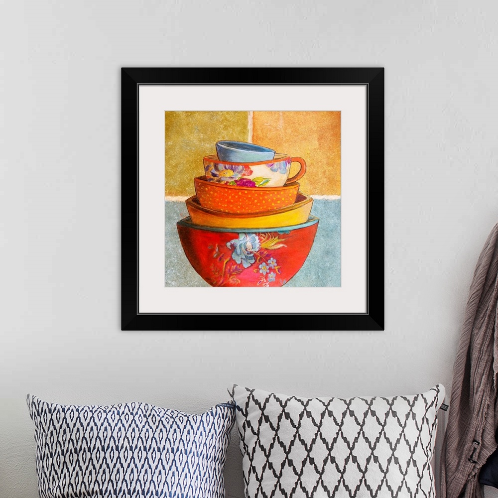 A bohemian room featuring Collage Bowls I
