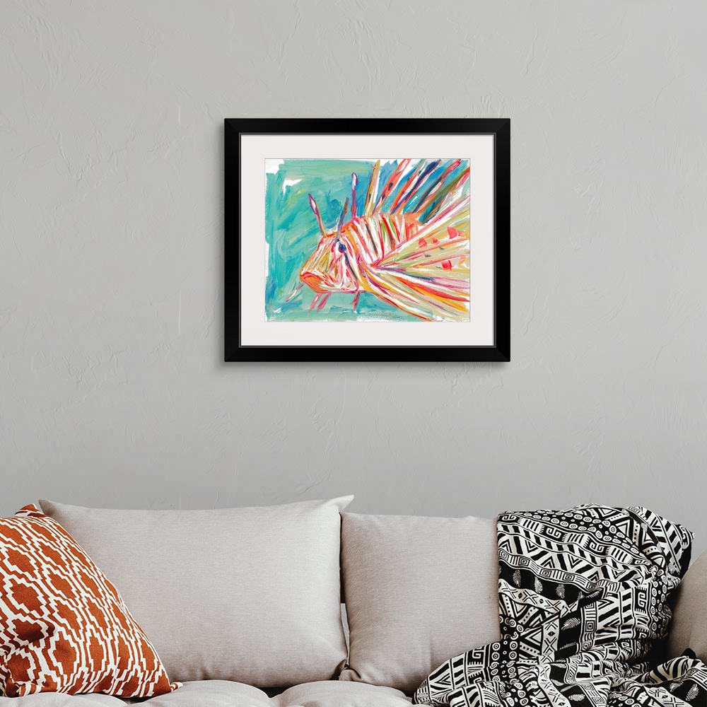 A bohemian room featuring Colorful Fish