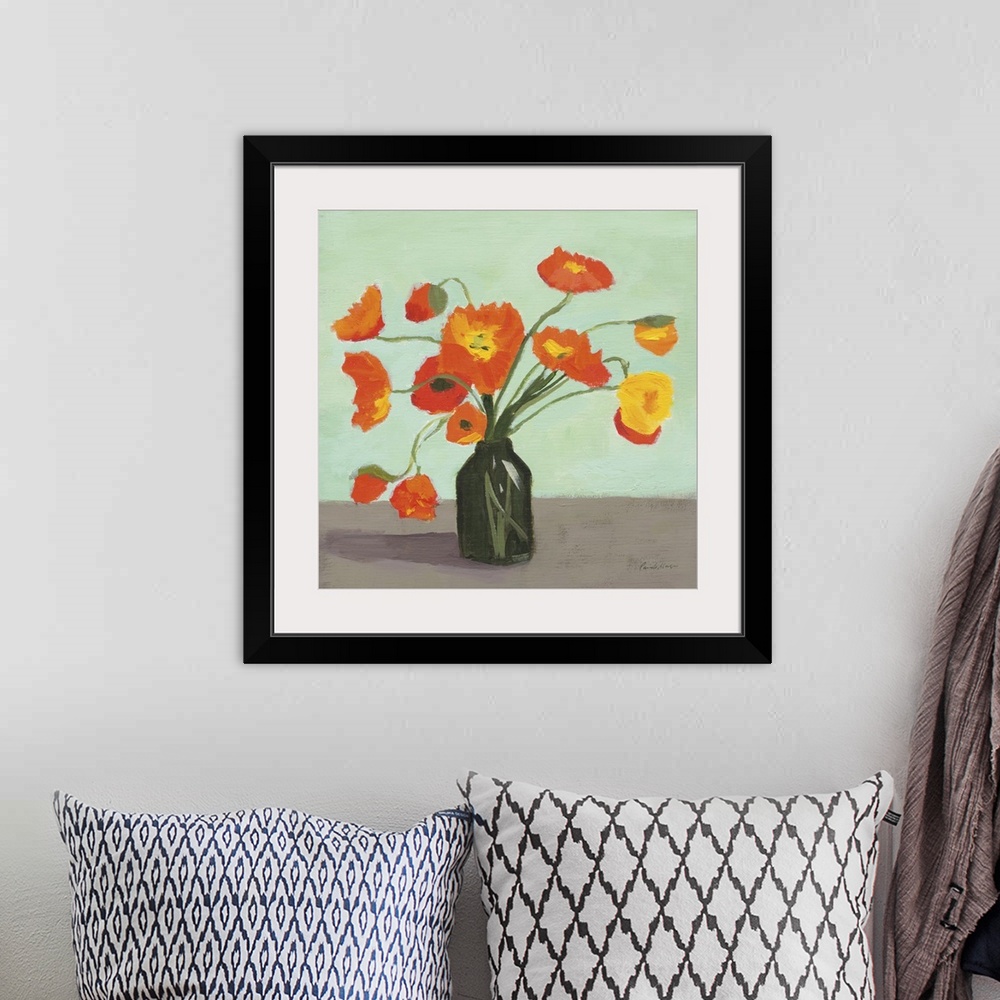 A bohemian room featuring Orange Poppies