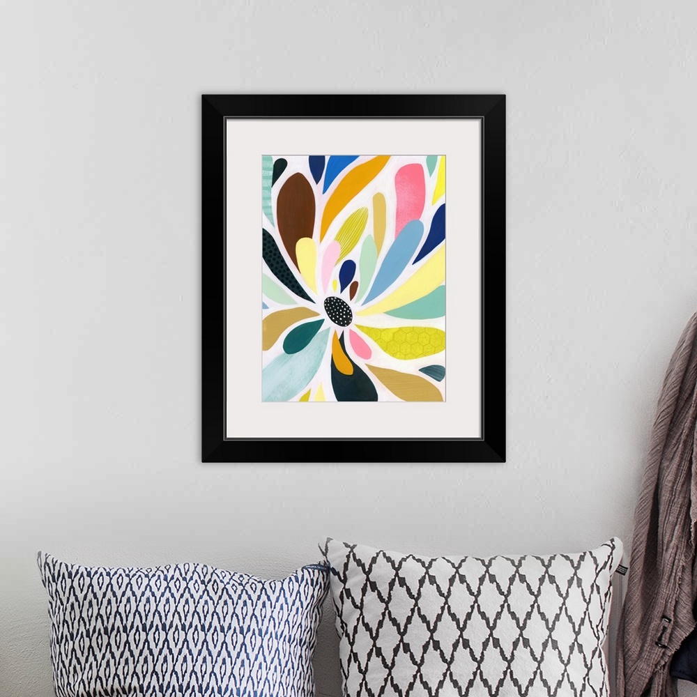 A bohemian room featuring Abstract Petals II