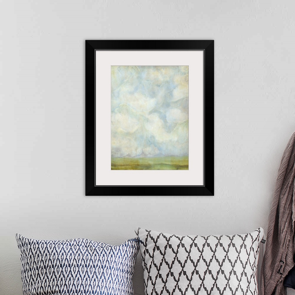 A bohemian room featuring Aged Abstract Landscape I