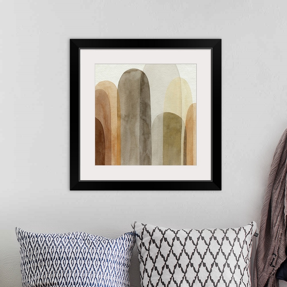 A bohemian room featuring Desert Watercolor Arches I