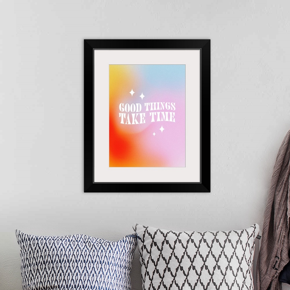 A bohemian room featuring Gradient Affirmation II