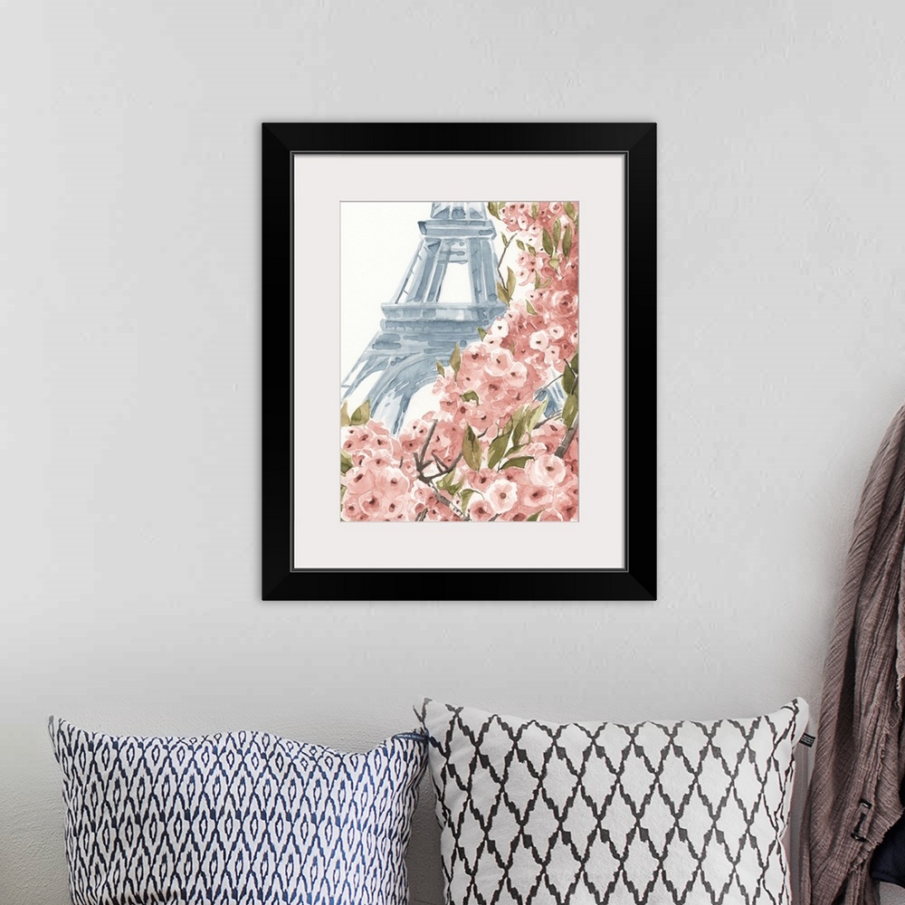 A bohemian room featuring Paris Cherry Blossoms II