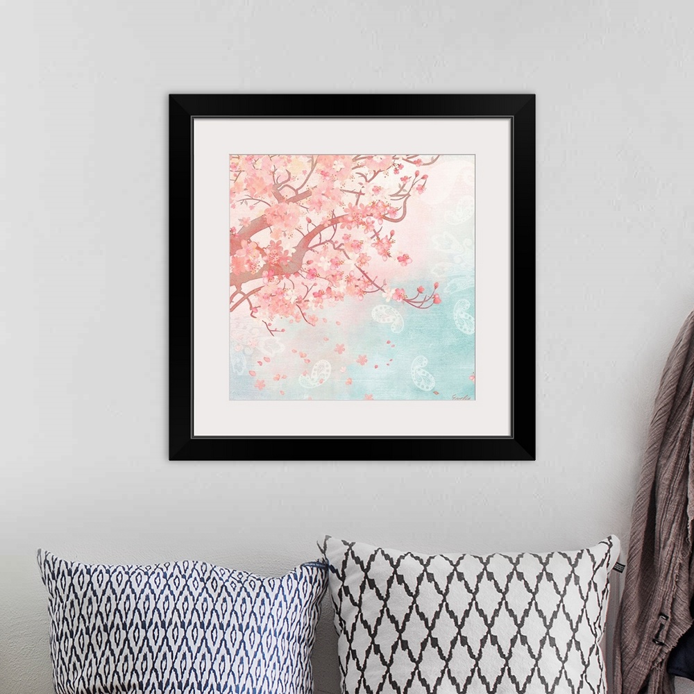 A bohemian room featuring Sweet Cherry Blossoms III
