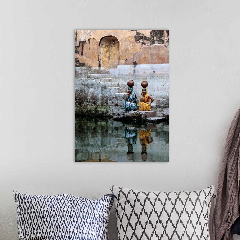 A bohemian room featuring Stepwell Reflections